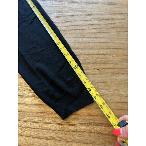 BROOKS BROTHERS Black XXL 100% Extra Fine Italian Merino Wool Sweater Mock Neck - Picture 9 of 9